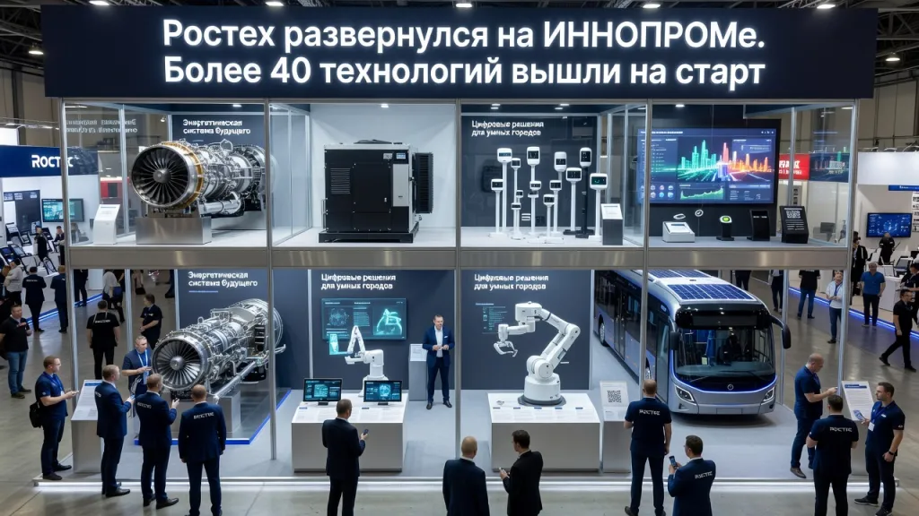 Ростех развернулся на ИННОПРОМе. Более 40 технологий вышли на старт
